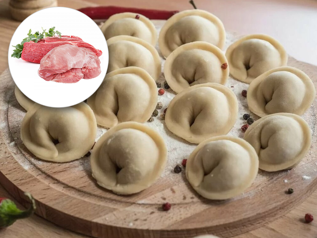 Пельмені з м`ясом свинини та яловичини Фото: Пельмені з м`ясом свинини та яловичини